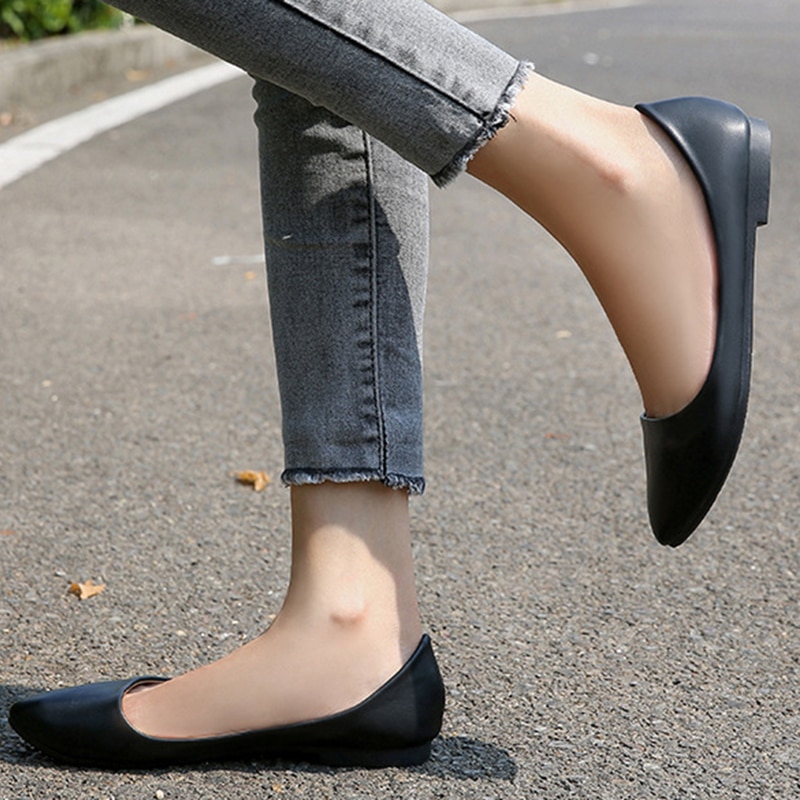 Lazy Flat Shoes Women Large Size 36-46 Korean Soft ..